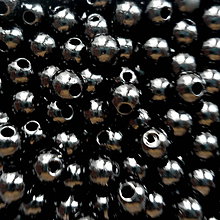 Korálky - GLANCE plast 6mm-50ks (čierna) - 7353247_