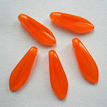 Korálky - Skl.jazýčky 16mm-1ks (orange) - 7355093_