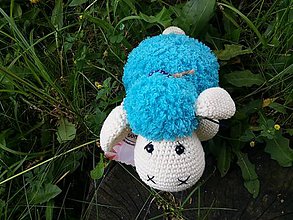 Hračky - Malá modrá ovečka - 7358091_