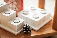 Svietidlá - Vianočný Sen, výhodný set bielych svietnikov - 7358815_