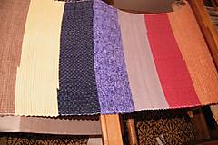 Úžitkový textil - Tkané koberce pestrofarebné so širokými pásmi - 7357474_