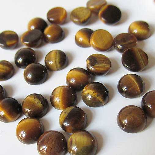 Minerály - Kabošon / 6mm (Tigrie oko) - 7365557_
