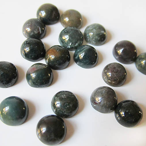 Minerály - Kabošon / 6mm (Indický achát tmavé odtiene) - 7365725_