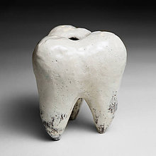 Dekorácie - Váza v tvare zubu - 7369331_