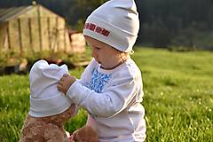 Detské čiapky - Detská čiapka s folklórnym motívom "Na tej Detve" - 7377351_