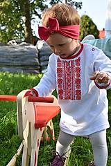 Detské oblečenie - Detské folkórne tričko "Na tej Detve" (FOLK) (104) - 7377550_