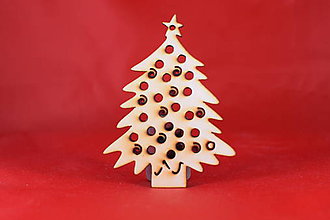Dekorácie - Drevené vianočná ozdoba stromček  53 - 7372584_