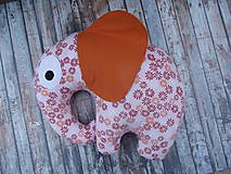 Detský textil - vankúš kvetinový slon (Šedé hviezdy) - 7381204_