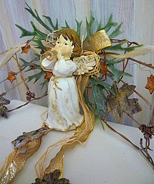 Dekorácie - Vianočná závesná dekorácia s anjelikom - 7385496_