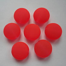 Korálky - Plast NEON 17mm (červená-10ks) - 7385828_