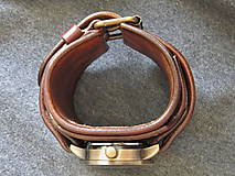 Náramky - Vintage kožené hodinky hnedé - 7384653_