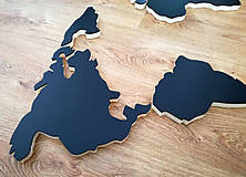 Dekorácie - 3D mapa sveta na stenu minimalistická dekorácia - 7391426_