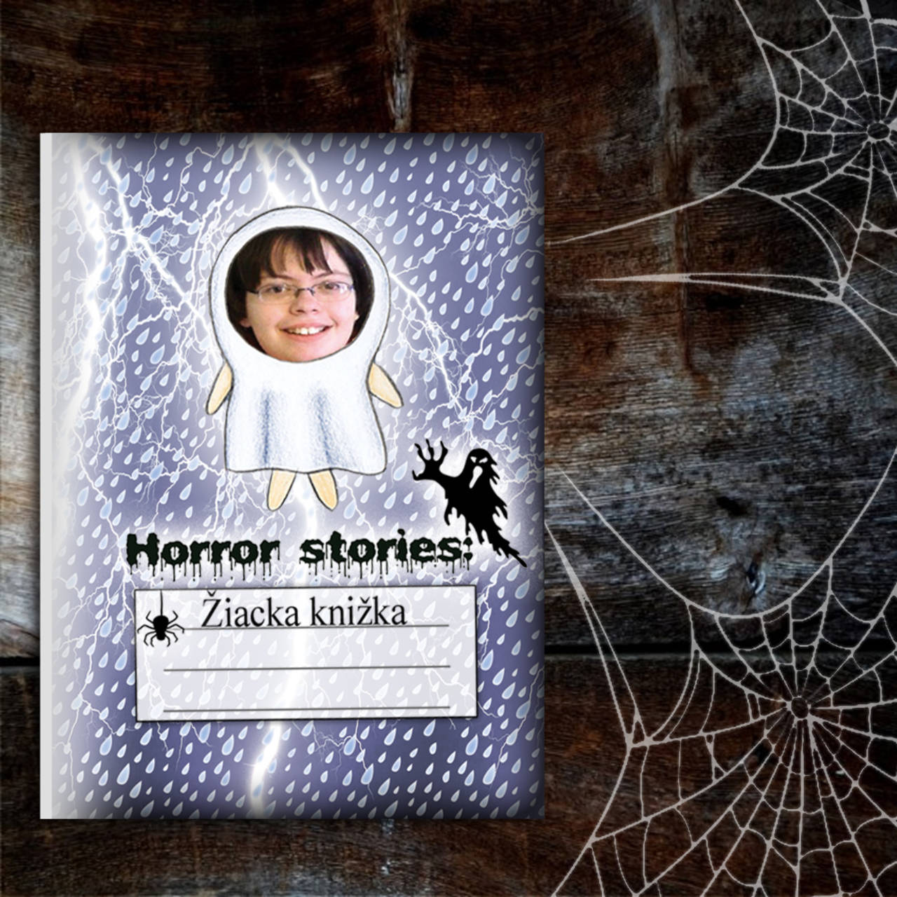 Hororová žiacka knižka blesky (duch)