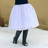 Sukne - Biela tylová sukňa - 7397602_