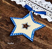 Dekorácie - Vianočná dekorácia hviezda folk - 7407855_