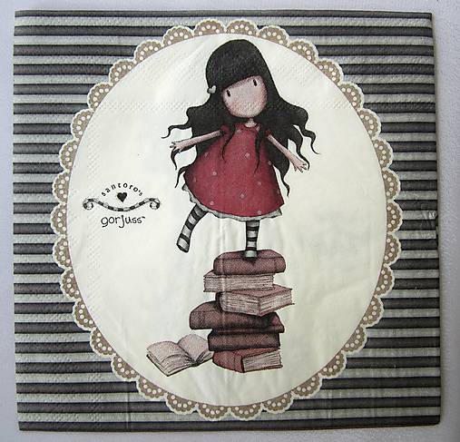 Papier - Servítka D 35- Dievčatko Gorjuss - 7412705_