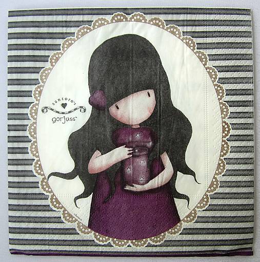 Papier - Servítka D 36- Dievčatko Gorjuss - 7412842_