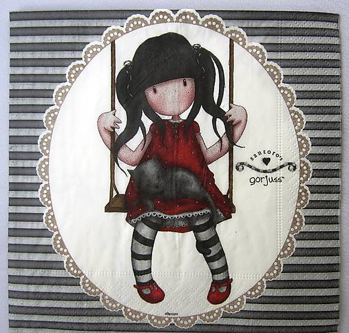 Papier - Servítka D 37-Dievčatko Gorjuss - 7412856_