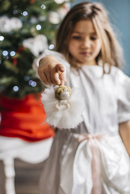 Mini anjelik na vianočný stromček