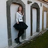 Sukne - Čierná tylová sukňa - 7413514_