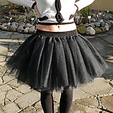 Sukne - Čierná tylová sukňa - 7413516_
