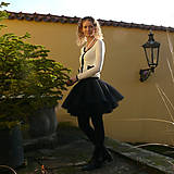 Sukne - Čierná tylová sukňa - 7413517_