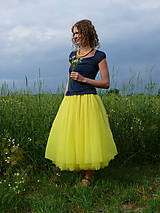 Žltá tylová sukňa