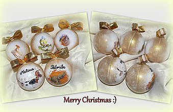 Dekorácie - Vianočné gule so zvieratkami :) - 7419019_
