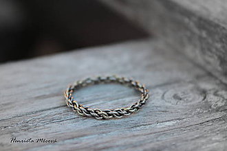 Prstene - steampunk prsteň striebro/zlato - 7420238_