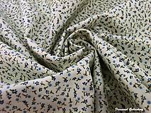 Textil - Bavlna kvietky modré - cena za 10 cm - 7425094_