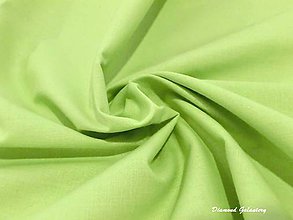 Textil - Bavlnená látka - jablčkovo zelená - cena za 10 cm - 7425297_