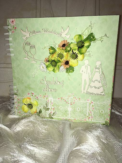 Papiernictvo - Svadobný album zelený-zľava - 7427438_
