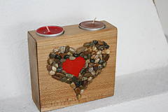 Svietidlá a sviečky - kamenne srdce - 7423306_