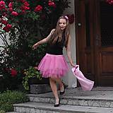 Sukne - Ružová tylová sukňa - 7422771_