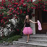Sukne - Ružová tylová sukňa - 7422772_