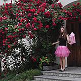 Sukne - Ružová tylová sukňa - 7422774_