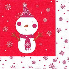 Papier - Vianočná 87 snehuliak - 7431157_