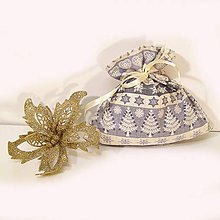 Úžitkový textil - Vianočné darčekové vrecúško - 7430770_