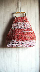 Veľké tašky - Červená biela, šedá - 7434453_