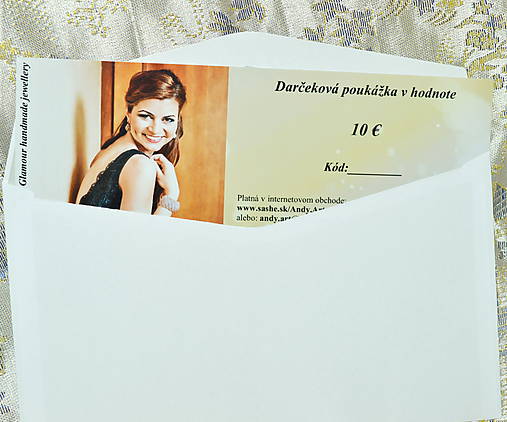 Darčeková poukážka v hodnote 10 €