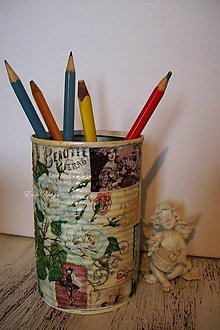 Dekorácie - stojan na ceruzy,perá,pastelky... Paríž - 7436058_
