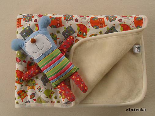 Úžitkový textil - Vlnená deka ovčie rúno 100% merino Top Sovička  - 7440917_