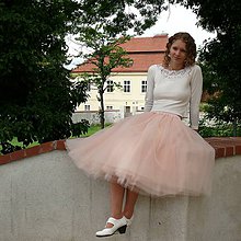 Sukne - Pleťová tylová sukňa - 7435079_