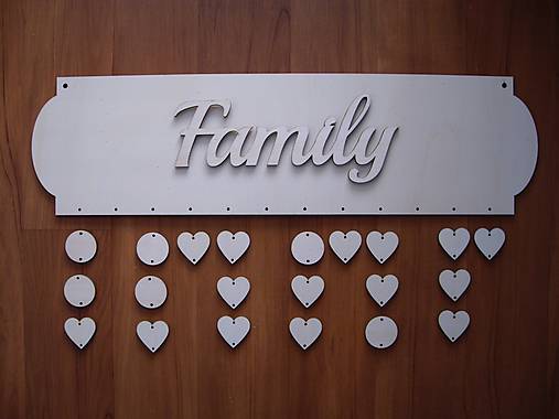 Polotovary - Family kalendár - tabuľka - 7440891_