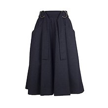 Sukne - Sukňa MARLA - čierna vlnená midi sukňa (na objednávku) (L) - 7442400_