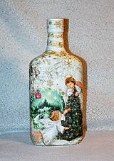 Nádoby - Vianočná fľaša Zdobenie vianočného stromčeka - 7446490_