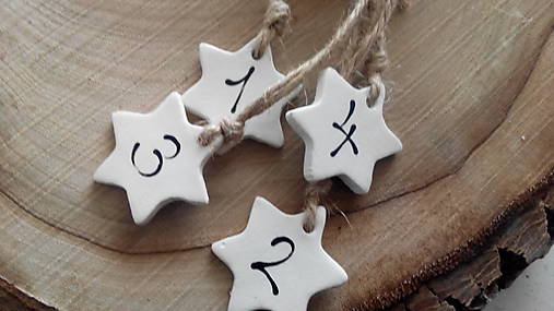 adventné číslice na sviečky / hviezdičky