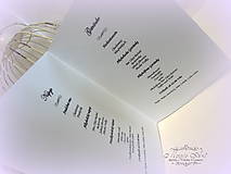 Papiernictvo - Svadobné menu "Lady Rose" - 7453011_