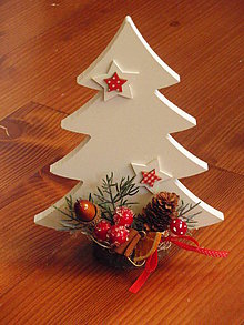 Dekorácie - Drevený vianočný stromček - 7453408_