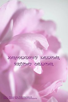 Papiernictvo - Narodeninový kalendár ružový - 7459621_